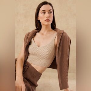 Lilysilk Cashmere Knitted Crop Tank